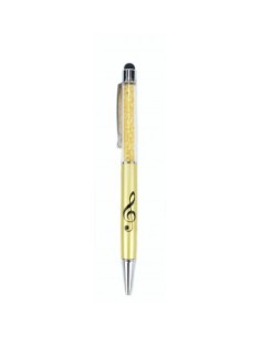 Boligrafo Stylus Clave de Sol Cristal oro B2001