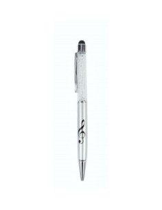 Penna stilo Gun Key Crystal Silver B2002