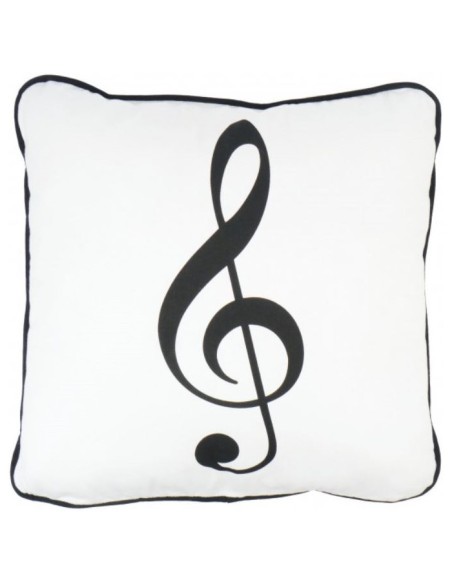 Funda Cojín Clave de Sol Agifty P-2003 Blanco 40x40cm