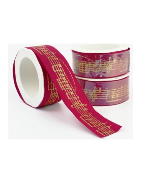 Rotes Geschenkband Golden Notes R1016 (Einheit)
