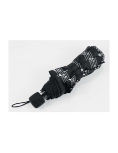 Paraguas Plegable Ø 100 cm. (Plegado 21 cm.) Notas Musicales Agifty (U-2000) Negro 2