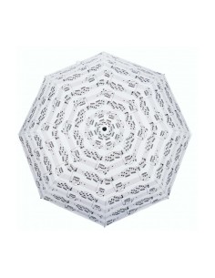 Paraguas Plegable Ø 100 cm. (Plegado 21 cm.) Notas Musicales Agifty (U-2001) Blanco