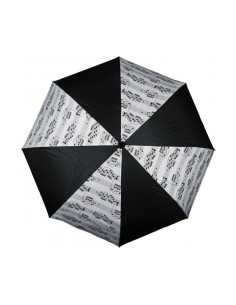 Paraguas Plegable Ø 100 cm. (Plegado 21 cm.) Notas Musicales Agifty (U-2002) Blanco y Negro