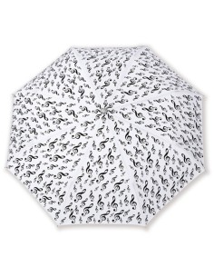 Paraguas Plegable Ø 100 cm. (Plegado 21 cm.) Notas Musicales Clave de Sol (Blanco) (21 Cm.)