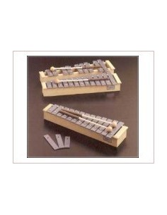 Carrillon Soprano Cromatico 22 Laminas Pintadas Rojo Do a La 2 Cajas Armonicas Honsuy (Inc. Mazas)