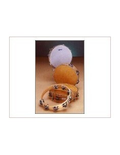 Pandereta con Tensores Ø25 cm. Parche Plastico,  7 Pares Sonajas Acero Honsuy