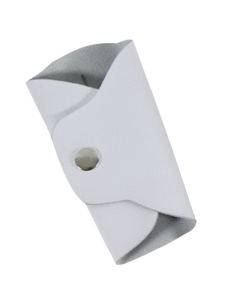 Short Leather Bugle Mitten Closure (Clip) White