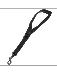 Cordon Saxo Piel Acolchado con Mosqueton de Plastico. Ancho de 40 mm. BD2521-2 Negro