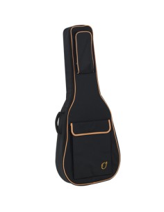 Estuche Funda Guitarra Acustica Mochila y Bolsillos Acol.20 mm. Med: 109x42x33x13 cm. Negro/Naranja