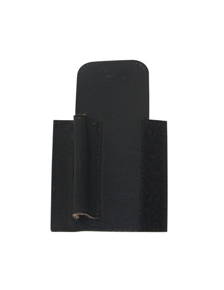 Schwarzer Posaunenfäustling aus Leder (ref. 7304)