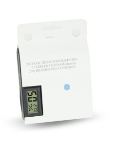 Estuche Cañas Dulzaina Capacidad 4 Cañas & 2 Tudeles Higrometro (tr2t4cmhh) Dimensiones: 11x12x3 cm.