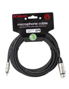 Cable Microfono Kirlin mp486pr-6m xlr f- rca Negro