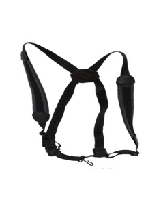 Arnes Saxofon Piel Cruzado Ancho 50 mm. SD51 Modelo Hombre, Gancho Metalico Negro