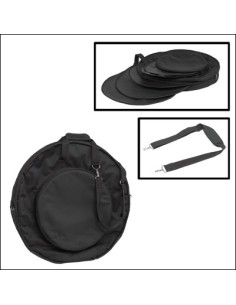 Estuche Funda Platos 16" (40 cm) Acolchado 20 mm. 5 Separadores Negro