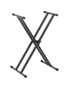 Soporte Teclado Tipo X Tubo Doble Regulable Altura 630 a 970 mm. Ancho 300 a 780 mm. Peso: 3,5Kg. 2