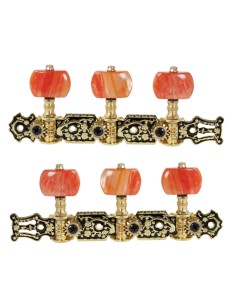 Clavijero Guitarra Clasica Alice (ao-020hv2p) (Palomillas Naranjas) Dorado (2 Unidades)