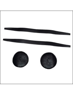 Correas Platos Choque (Par) Cuero Negro