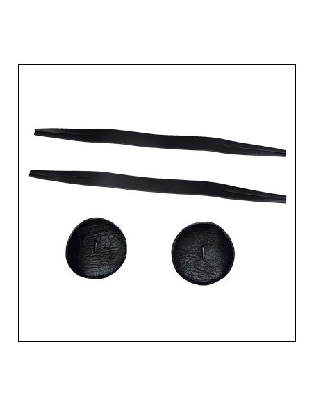 Shock Plate Straps (Pair) Black Leather