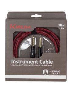 Cable Instrumento Kirlin iwb-201pfgt-3m jack-jack 20awg premium Rojo