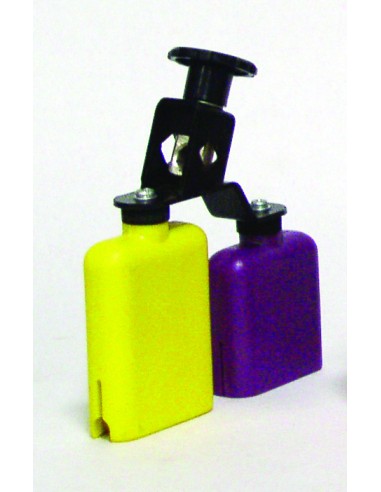 Temple Block Doble DB Plastico (db0733) Amarillo y Morado
