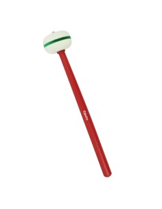 Maza Bombo (Timbal) Bola Fieltro Mango Rojo Pintado (ref.02639) Largo: 37 cm. Bola: 5,5 x 6,7 cm.