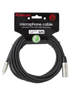 Cable Microfono Kirlin mp485pr-6m xlr m- rca Negro