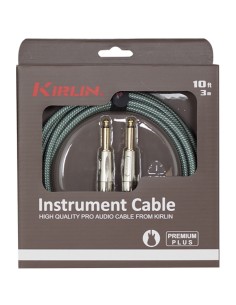 Cable Instrumento Kirlin iwb-201pfgt-3m jack-jack 20awg premium Verde