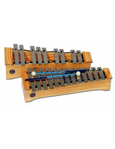 High Chromatic Carillon 13 + 9 Sheets C2 to A3 and C2# to G3# 2 Samba Harmonic Boxes Weight: 4Kg.