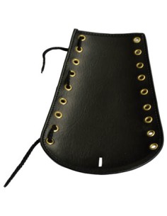 Manopla Corneta Larga Cuero Sintetico Negro