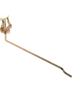 Atril Marcha Trombon Ajustable con Argolla Ø18 mm. Tamaño Super 70 x 55 mm. Dorado