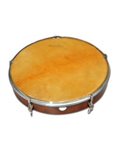Pandero con Tensores Ø30.5 cm. (12") Parche Piel, Peso: 655gr. Nogal