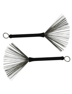 Escobillas Bateria (Par) Metal Mango de Plastico Retractil Marca Samba