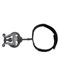 Atril Marcha Flauta Travesera Brazalete (Cierre Contacto) Tamaño Super 70 x 55 mm. Cromado