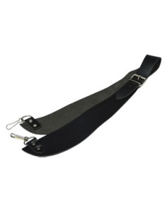Bandolera Caja o Timbal Cadete, Piel, Ancho: 4/8 cm. Longitud: 108/115 Cm. Negro