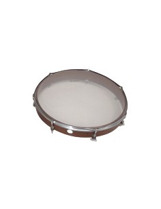 Pandero con Tensores Ø30.5 cm. (12") Parche Poliester, Peso: 645gr. Nogal