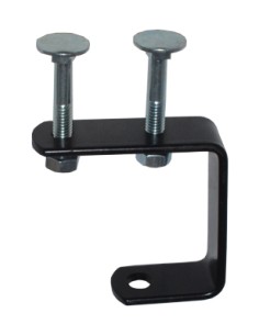 Soporte Caja China 1 Ranura (Forma U) (Incluye 2 Tornillos y 2 Tuercas) Peso: 90gr. Negro