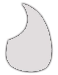 Golpeador Guitarra Clasica Adhesivo Forma Gota Transparente