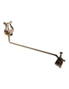 Atril Marcha Trombon Ajustable con Argolla y Bisagra Ø21.3 mm. Tamaño Normal 55 x 35 mm. Dorado