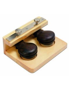 Castañuelas sobre Tabla (2 Castañuelas) Marca Samba Med: 18 x 8 x 13 cm. Natural Peso: 640gr.