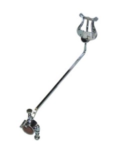 Atril Marcha Trombon con Argolla y Bisagra Ø19,5 mm. Tamaño Normal 55 x 45 mm. Cromado