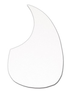 Golpeador Guitarra Clasica Adhesivo Forma Gota Blanco