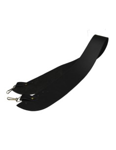 Bandolera Caja o Timbal, Grande, Piel, Ancho Máximo: 11 Cm. Longitud: 140 Cm. Negro