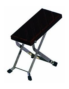 Banquito Apoyapie Guitarra Plegable 3 Alturas: 11, 18 y 25 cm. Apoyo: 11,5 x 24 cm. Peso: 950gr.