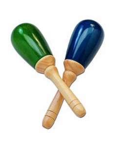 Maracas (Par) Madera Pintada