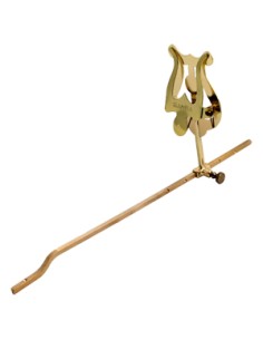 Atril Marcha Trombon Ajustable Tamaño Super 70 x 55 mm. Dorado