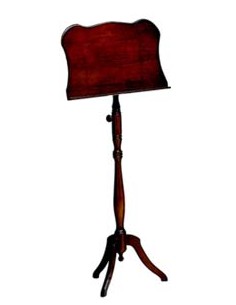 Atril Pie Madera Maciza, Desmontable, Ajustable, Altura: 1,27 m. Acabado Nogal