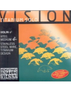 4/4 Violin String 1st (E) (E) Thomastik Vision Titanium (Vit01) (Titanium Steel) Medium 2