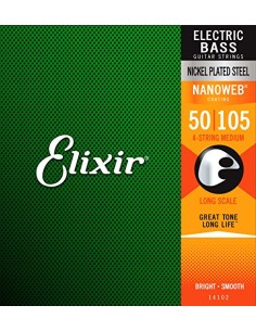 Cuerdas Bajo Electrico Elixir (14102) Nanoweb Heavy Nickel (050/070/085/105) (Juego Completo)
