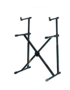 Soporte Teclado Tipo H Tubo Simple Hercules (KS210B) (Soporte 2 Teclados)