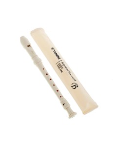 Flauta Dulce Soprano Digitación Barroca Yamaha  (YRS24B) Plastico 3 Piezas Marfil